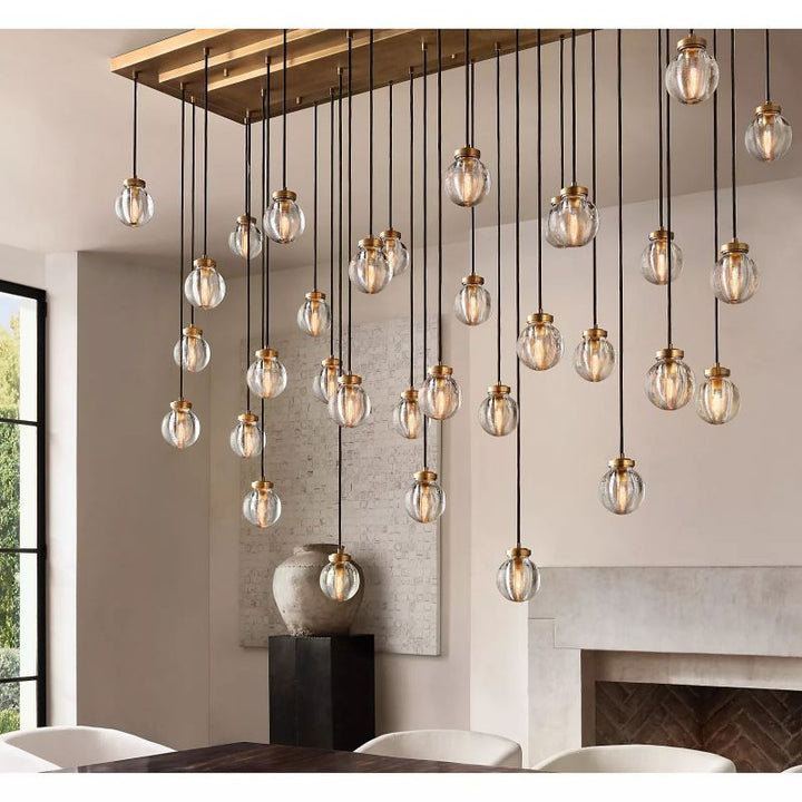 Roby Spherical Modern Rectangular Chandelier 54” - thebelacan