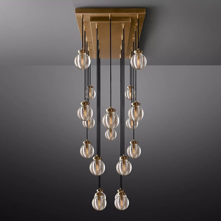 Roby Spherical Modern Rectangular Chandelier 54” - thebelacan