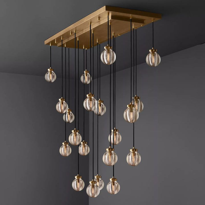 Roby Spherical Modern Rectangular Chandelier 54” - thebelacan