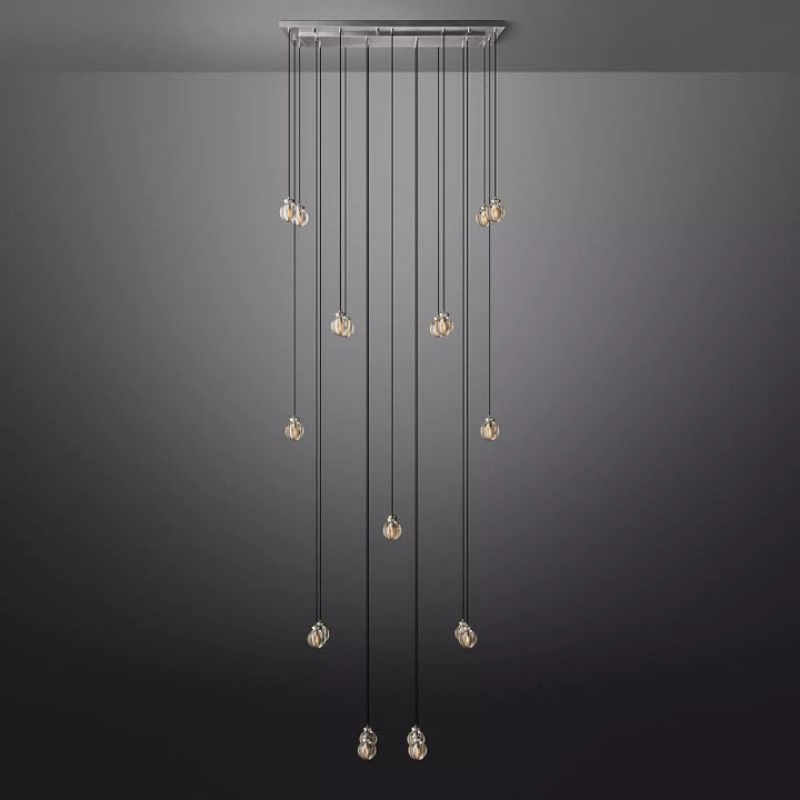 Roby Spherical Modern Rectangular Chandelier 54” - thebelacan