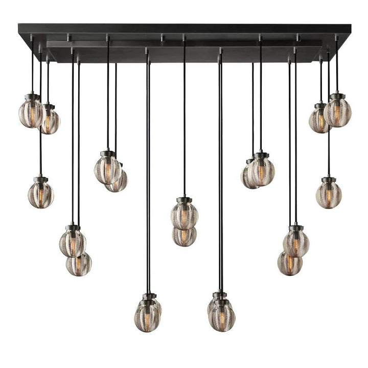 Roby Spherical Modern Rectangular Chandelier 54” - thebelacan