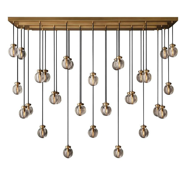 Roby Spherical Modern Rectangular Chandelier 72” - thebelacan