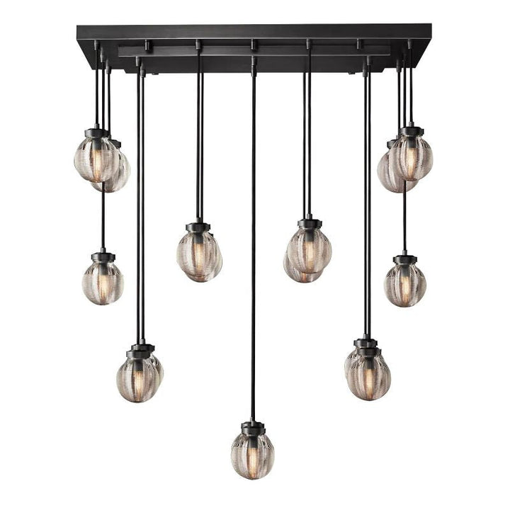 Roby Spherical Modern Rectangular Chandelier 36” - thebelacan