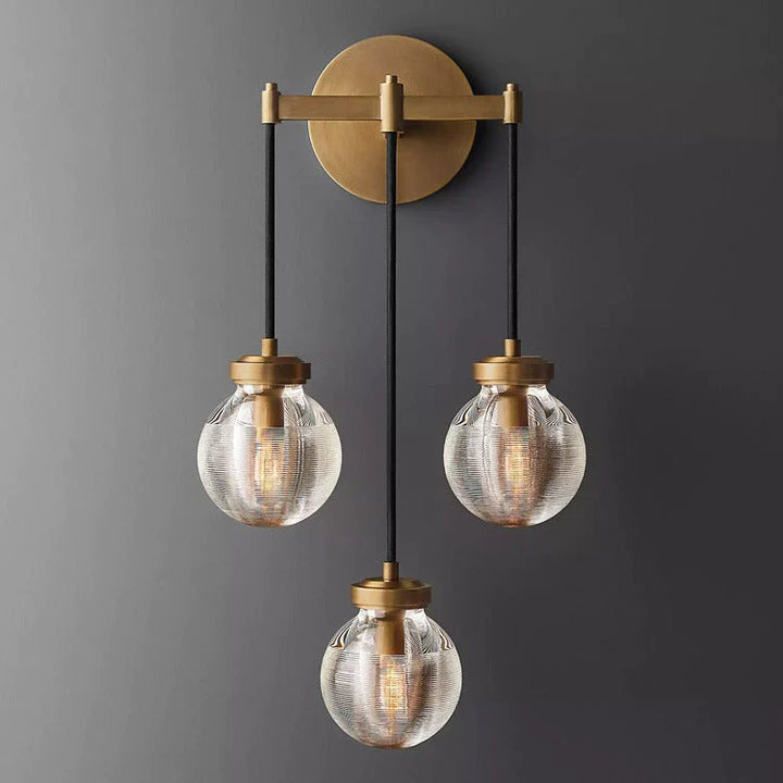 Roby Spherical Modern Triple Wall Sconce - thebelacan