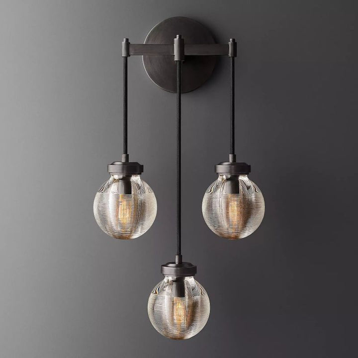 Roby Spherical Modern Triple Wall Sconce - thebelacan