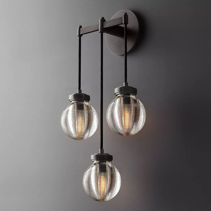 Roby Spherical Modern Triple Wall Sconce - thebelacan