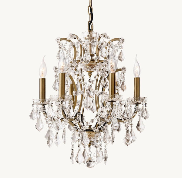 Rococo Revival Crystal Round Chandelier 18"