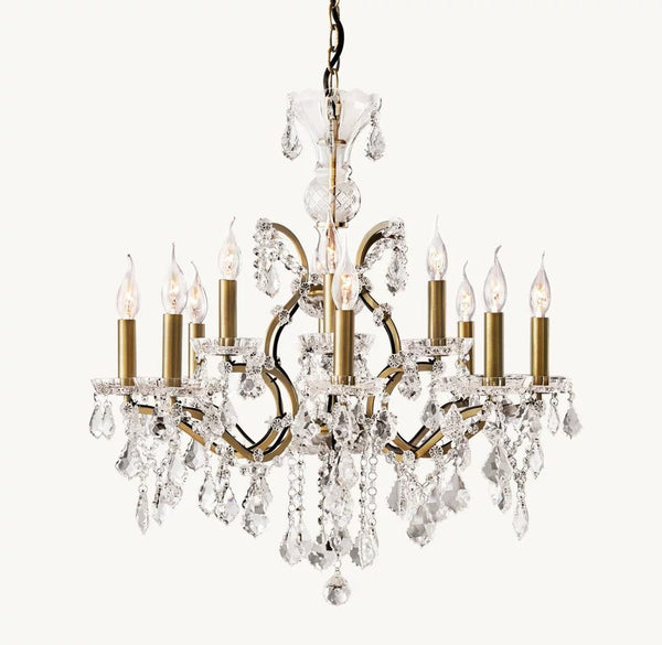 Rococo Revival Crystal Round Chandelier 28"