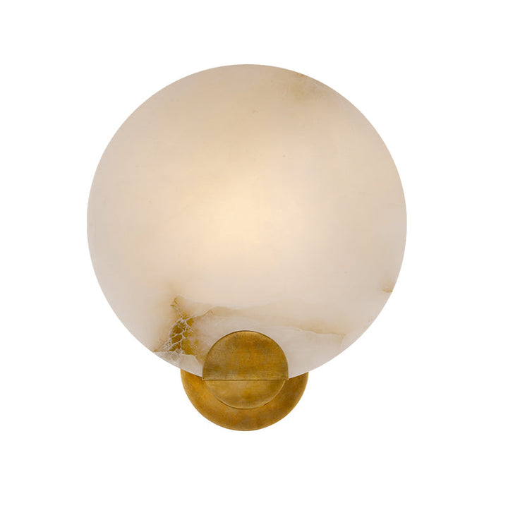 Round Alabaster Modern Living Room Sconce - thebelacan