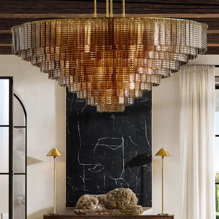 Sireni Glass Round Chandelier 41” - thebelacan