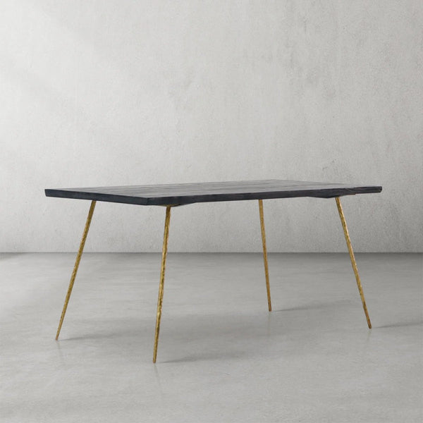 Thades Vintage Style Metal Frame Dining Table