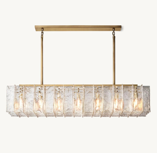 Trama Rectangular Chandelier 67"