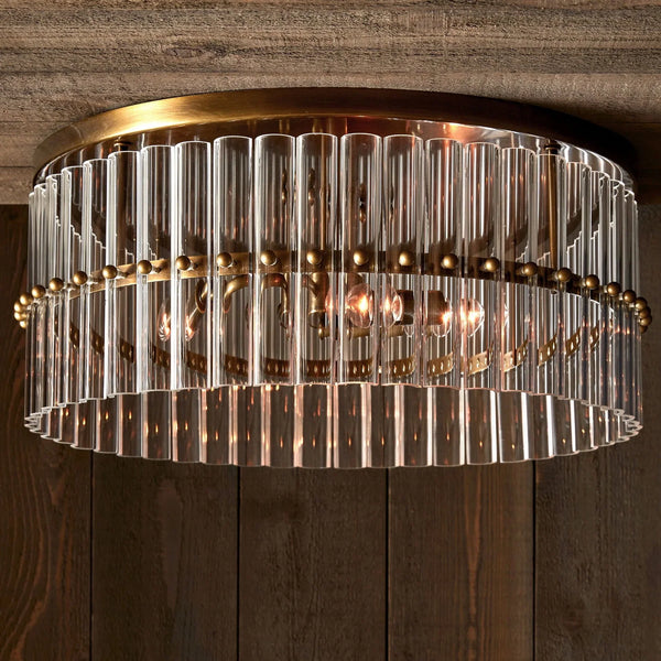 Macy Crystal Round Flush Mount