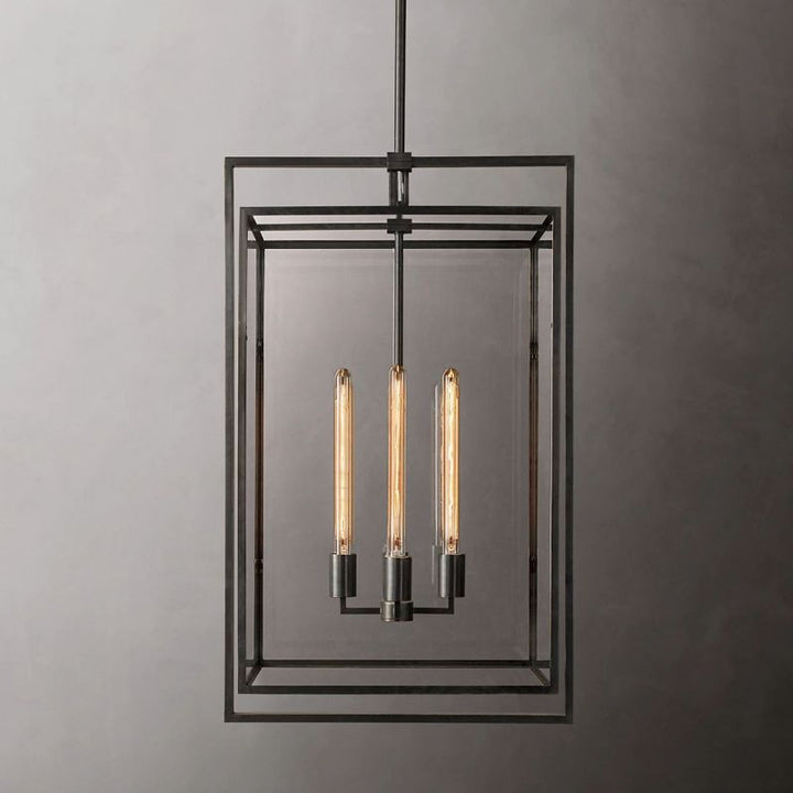 Beckman Glass Lantern Modern Pendant - ebuylight