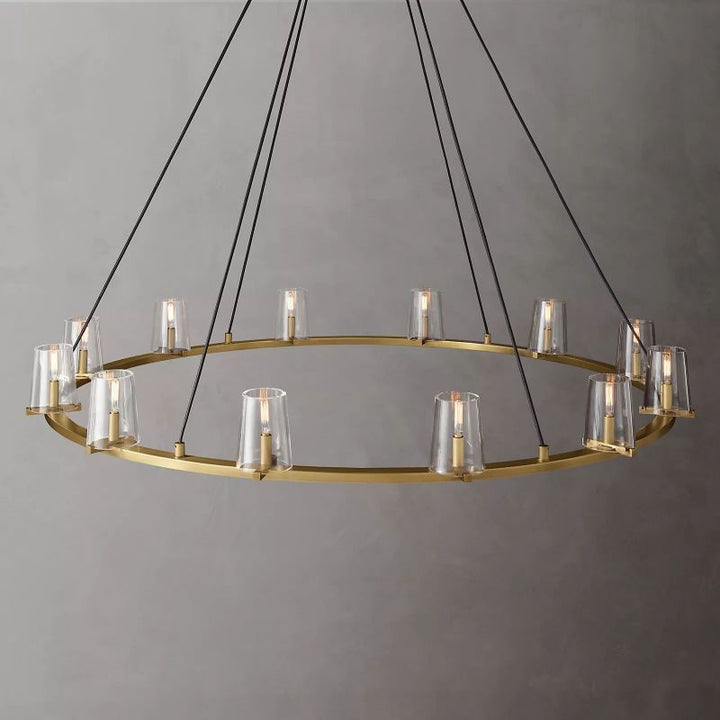 Kuseau Glass Round Chandelier 60" - ebuylight