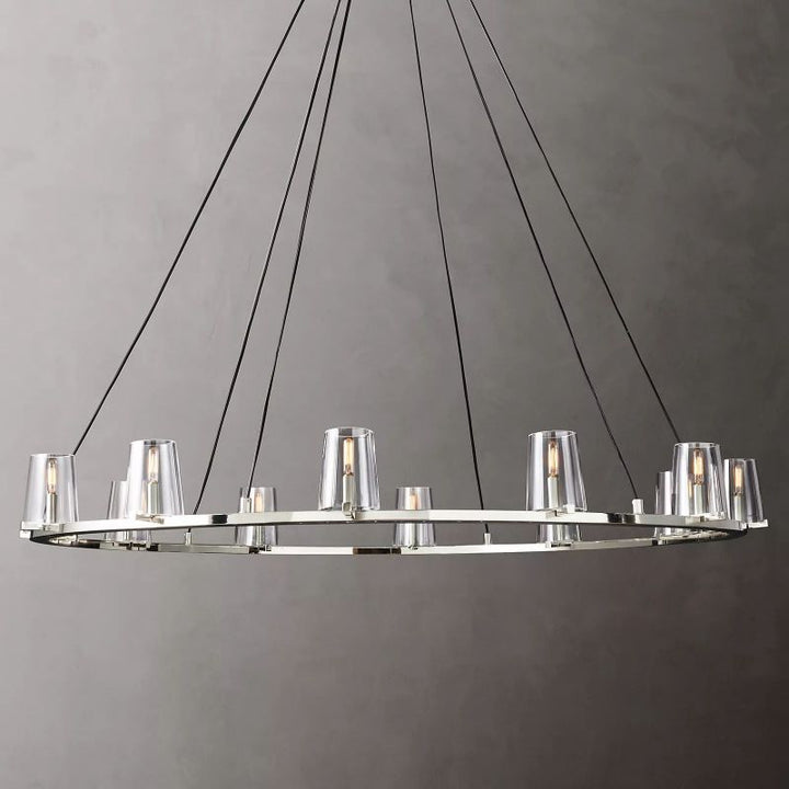 Kuseau Glass Round Chandelier 60" - ebuylight