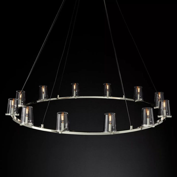 Kuseau Glass Round Chandelier 60" - ebuylight