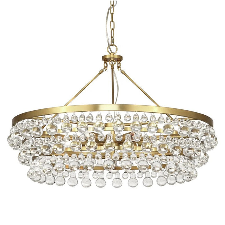 Anqeer Waterdrop Round Chandelier 35"