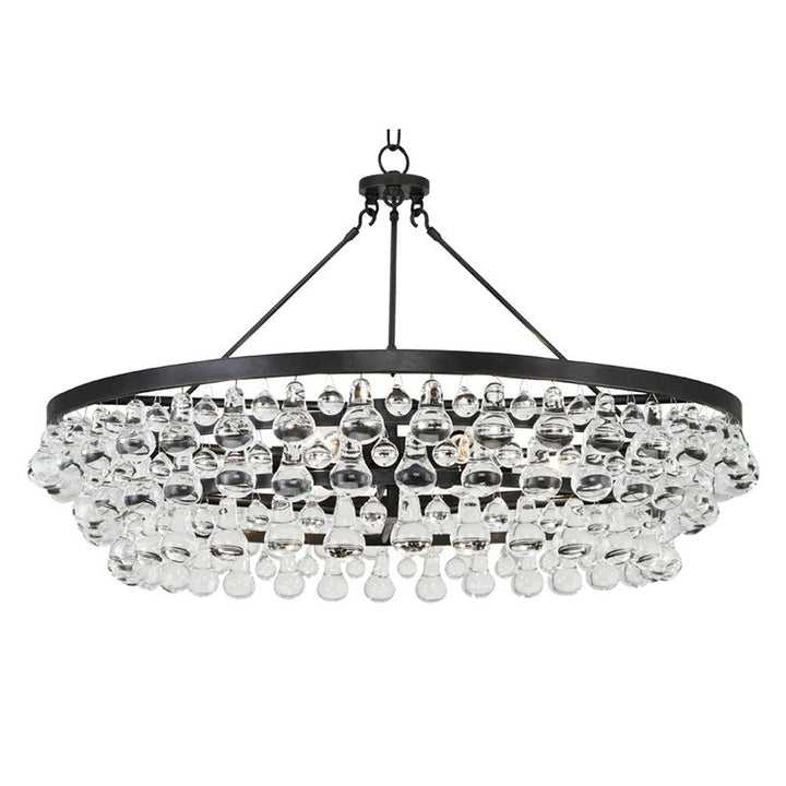 Anqeer Waterdrop Round Chandelier 35"